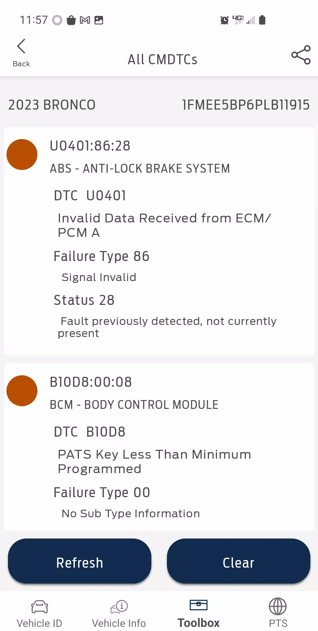 Screenshot Ford DiagNow 3