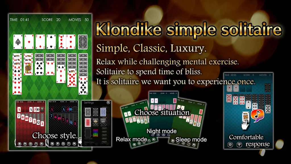 Solitaire Klondike HD ekran görüntüsü 1