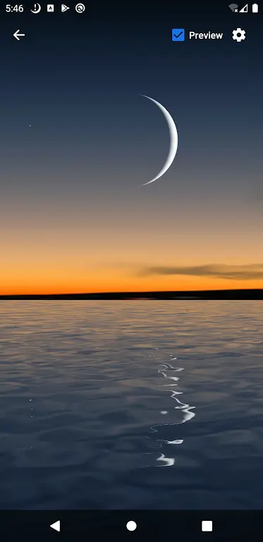 Moon Over Water Live Wallpaper স্ক্রিনশট 1