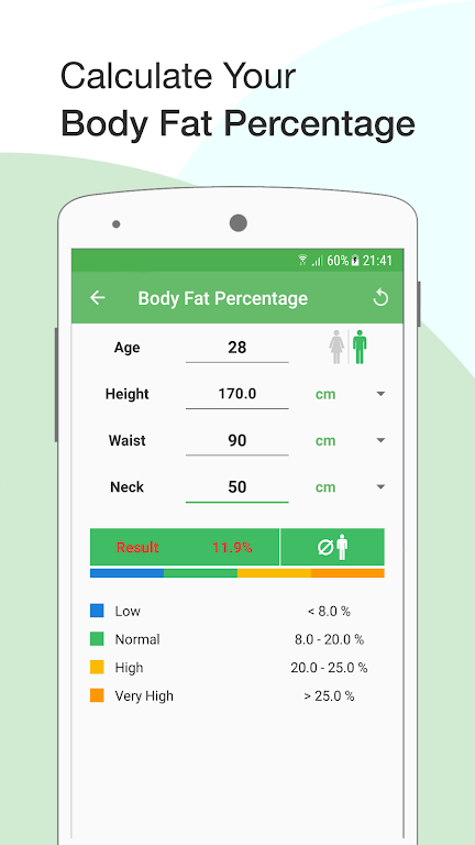 BMI Calculator: Weight Tracker Captura de tela 2