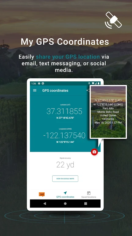 My GPS Coordinates স্ক্রিনশট 1