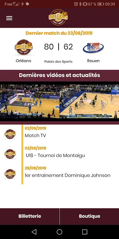 Orléans Loiret Basket - OLB captura de pantalla 