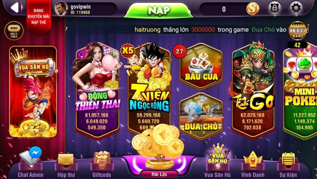 VinVip - No Hu, Xeng, Slots phat loc Screenshot 2