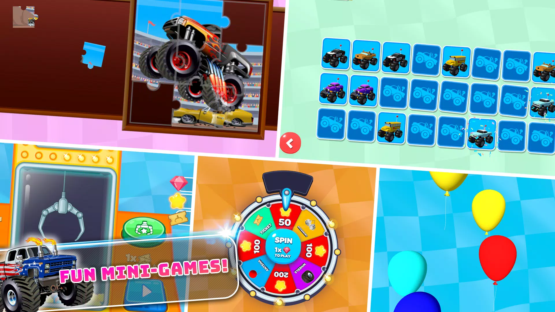 Monster Trucks Kids Race Game Screenshot 4