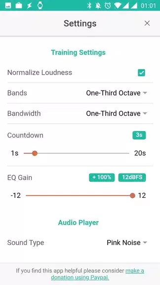 Audio Training EQ and Feedback Screenshot 2