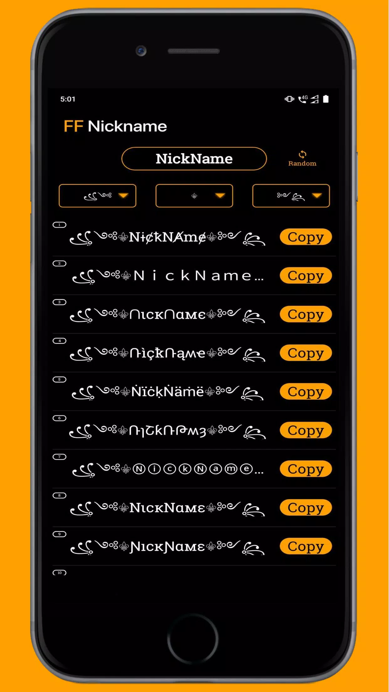 FF Name Creator - Nickname Generator For Games স্ক্রিনশট 2