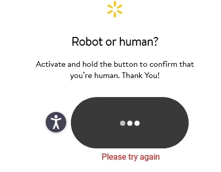 Checkout error message