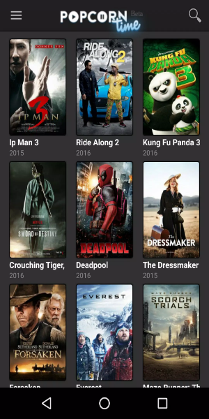 Popcorn time ဖန်သားပြင်ဓာတ်ပုံ 2