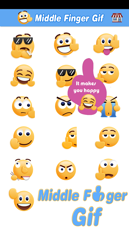 Middle Finger Emoji Sticker Screenshot 2