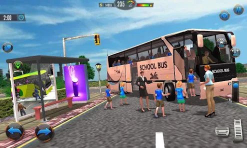 Offroad School Bus Drive Games ekran görüntüsü 1