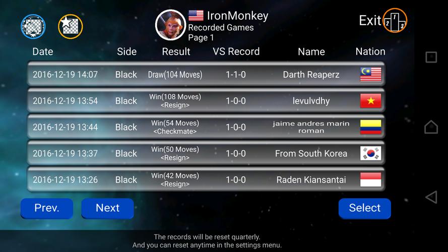 Screenshot World Chess Championship 4