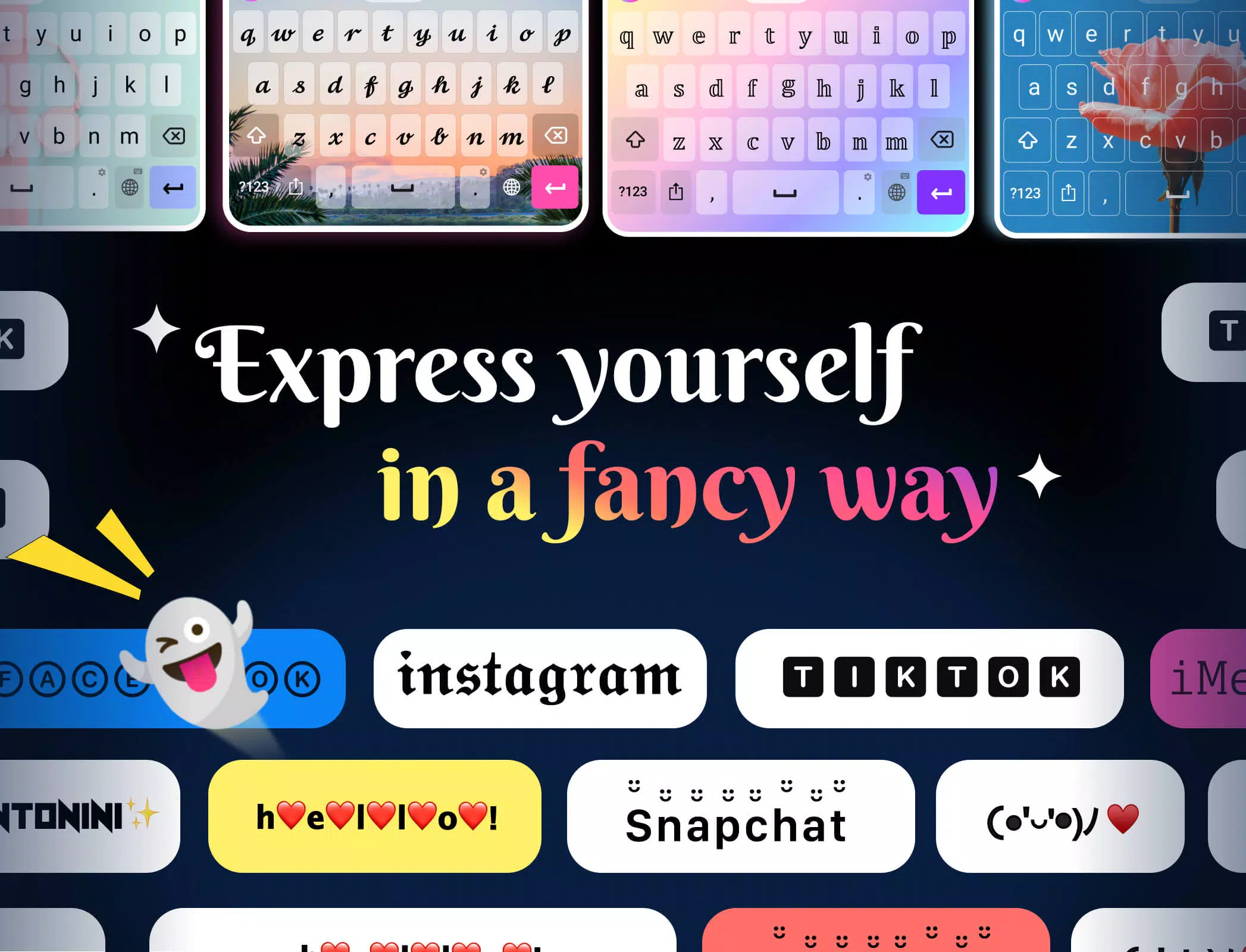 Fonts Keyboard Themes & Emoji Screenshot 1