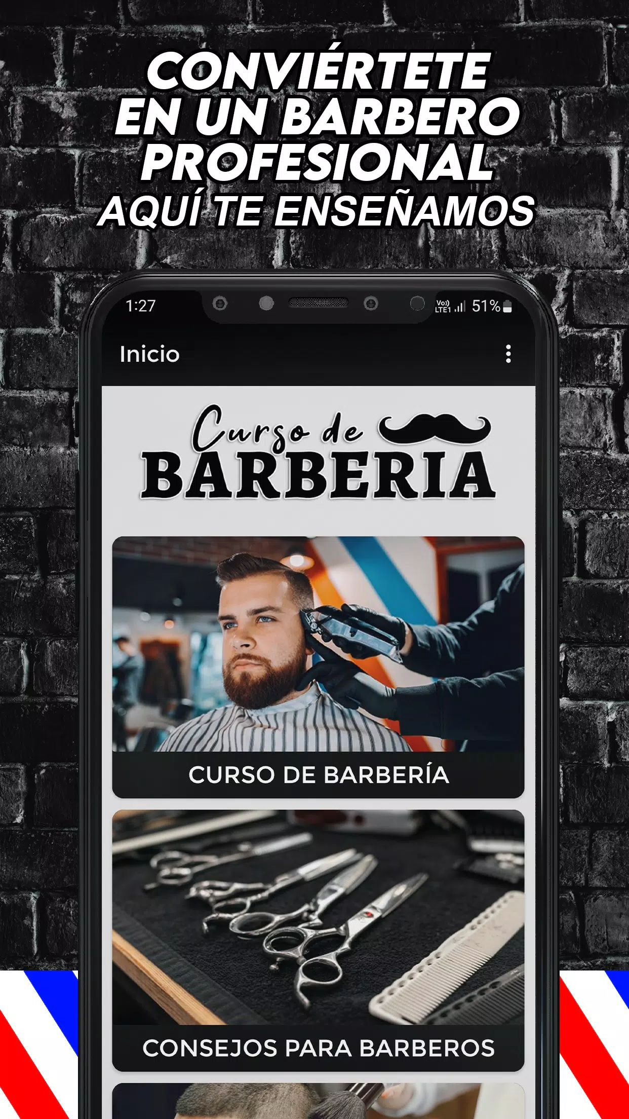 Curso de Barberia y Peluquería screenshot 1