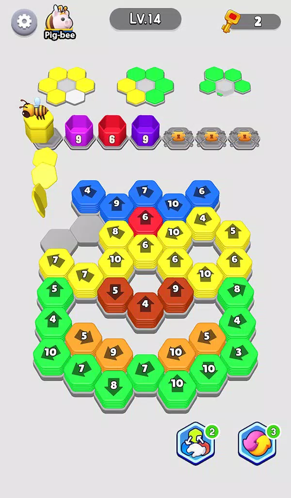 Bee Out - Hexa Away Puzzle экрана 4