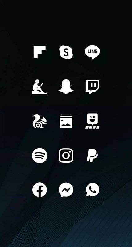 Whicons - White Icon Pack स्क्रीनशॉट 1