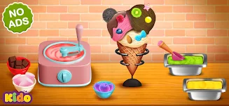 Ice Cream Making Game For Kids ảnh chụp màn hình 1