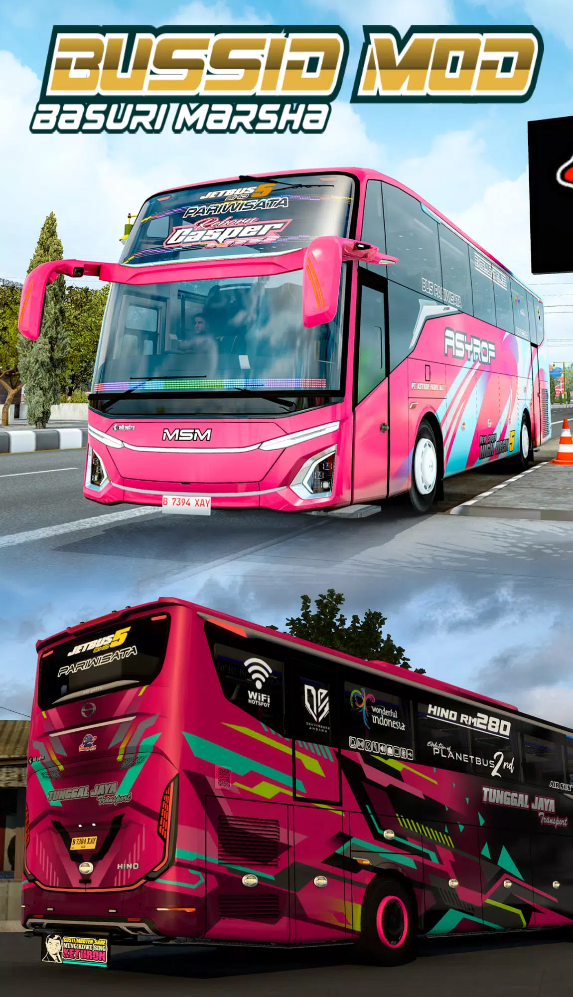 Bussid Mod Basuri Marsha экрана 2