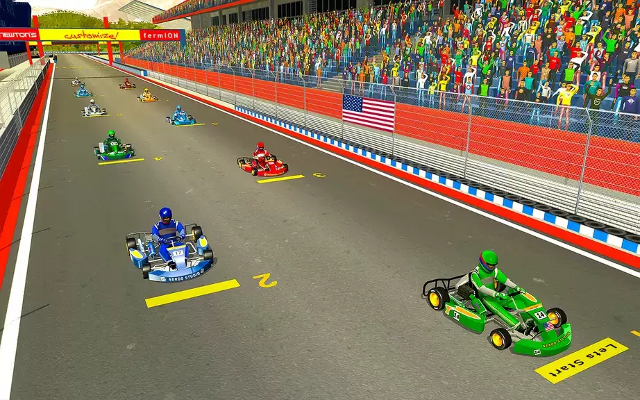 Go Kart Racing Games 3D Stunt captura de pantalla 