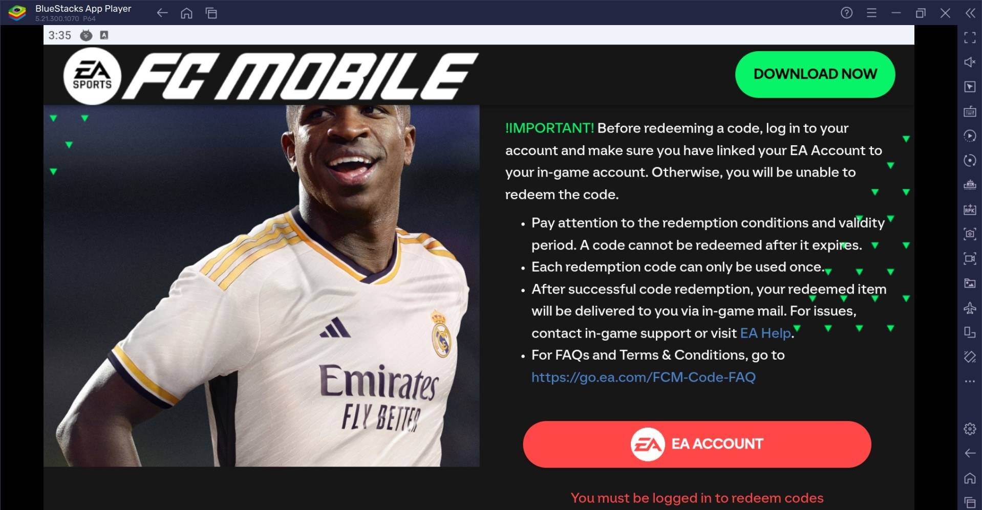 EA SPORTS FC™ Mobile Fußball- Alle Arbeiten können Codes im Januar 2025 einlösen