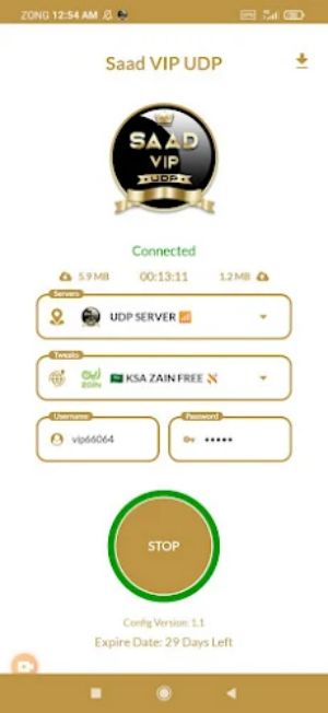 SAAD VIP UDP - Fast, Safe VPN স্ক্রিনশট 1