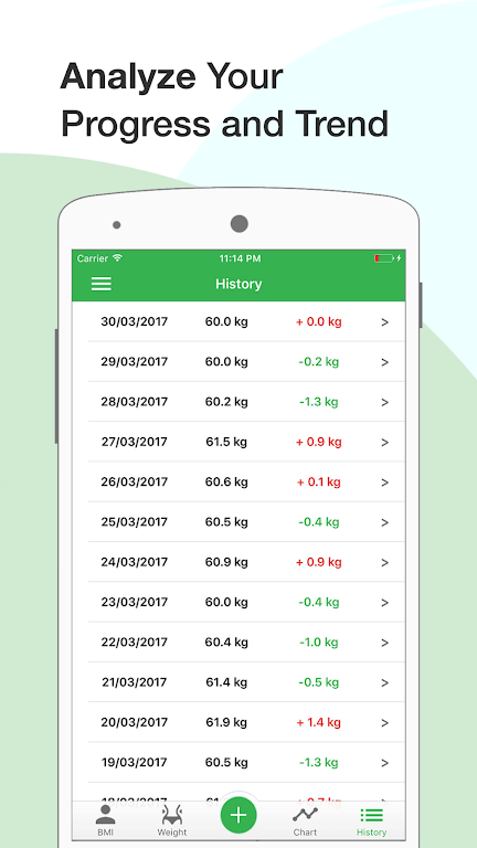 BMI Calculator: Weight Tracker Captura de tela 4