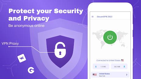 Secure VPN 2022 - Fast VPN ဖန်သားပြင်ဓာတ်ပုံ 4