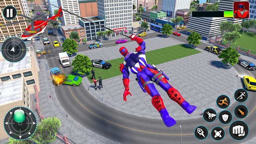 Spider Flying Rope Hero Games Screenshot 3