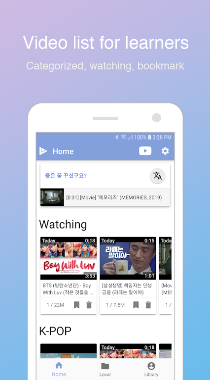 LingoTube - subtítulo doble captura de pantalla 