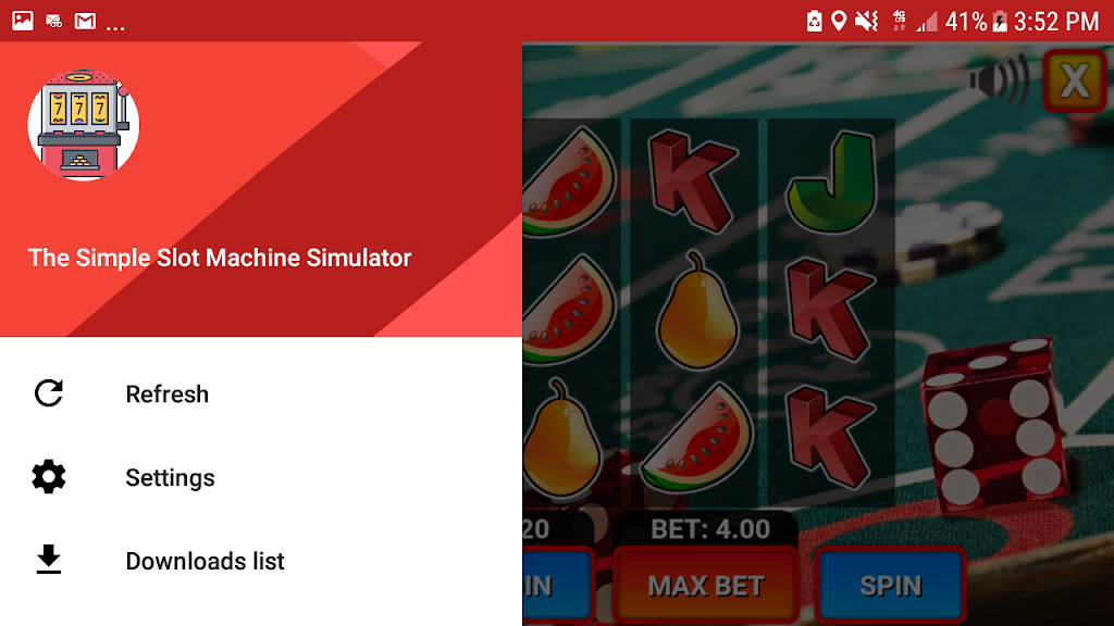 The Simple Slot Machine Simulator экрана 3