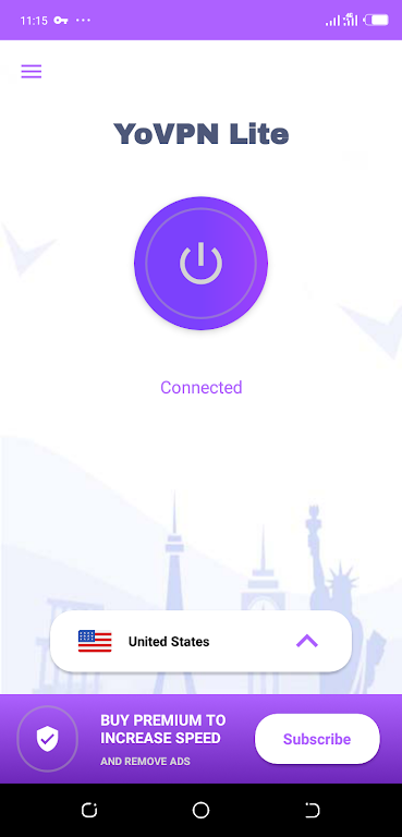 YoVPN-LITE, The Free fastest and most secured VPN ekran görüntüsü 1