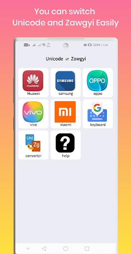 Unicode ⇄ Zawgyi screenshot 1