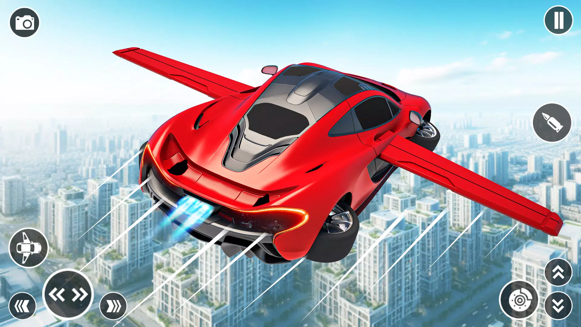 Flying Car Robot Shooting Game captura de pantalla 