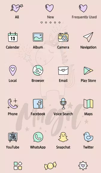 Unicorn Magic Theme captura de pantalla 