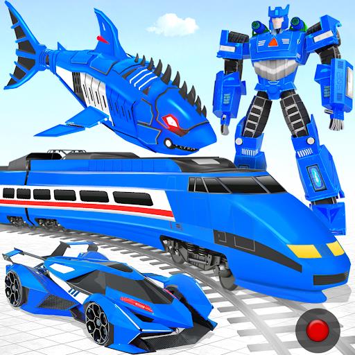 Shark Robot Car Transform Game Screenshot 3