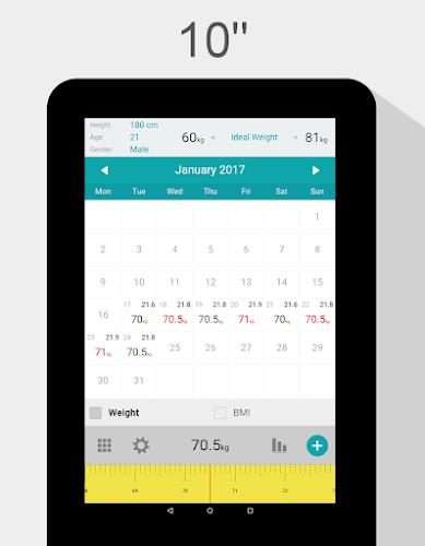 Weight Calendar ảnh chụp màn hình 3