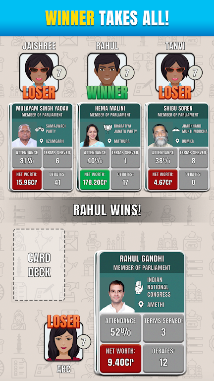 Rajneeti - Trump Card Game screenshot 3