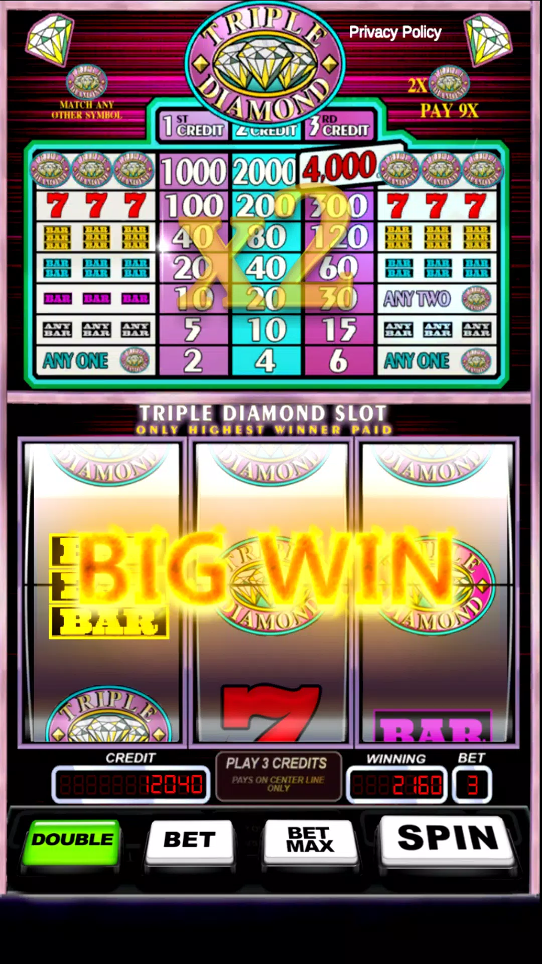 Triple Pay Diamond Slot应用截图第1张