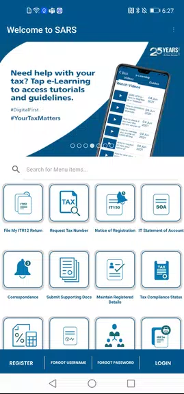 Screenshot SARS Mobile eFiling 4