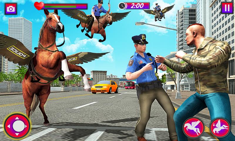 Flying Horse Police Chase Sim zrzut ekranu 2