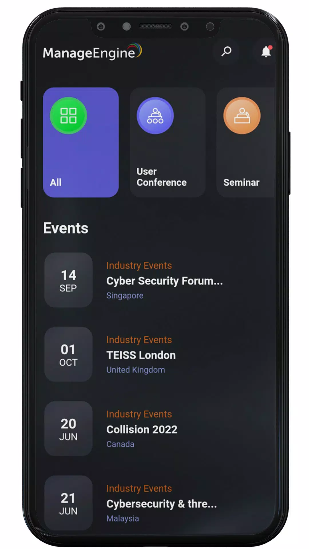 ManageEngine Events screenshot 2