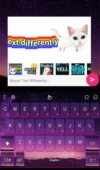 Purple Sky Keyboard Theme ảnh chụp màn hình 4