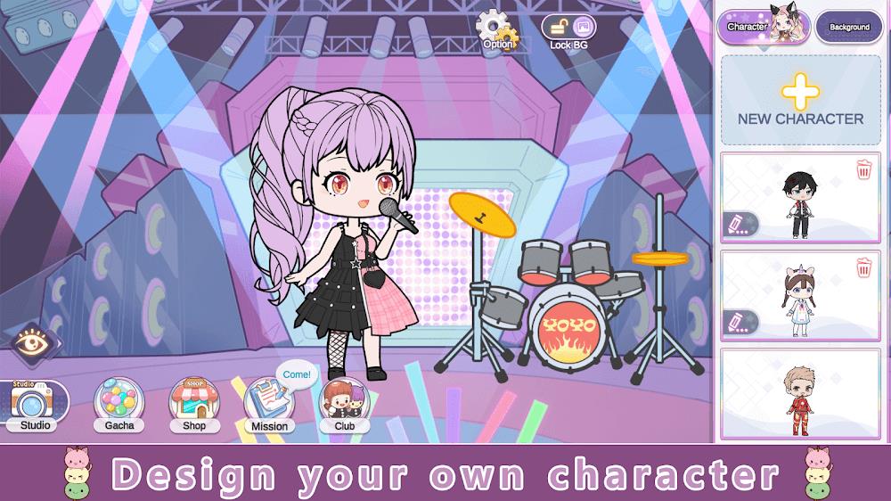 YOYO Doll Anime Dress Up Game ảnh chụp màn hình 1