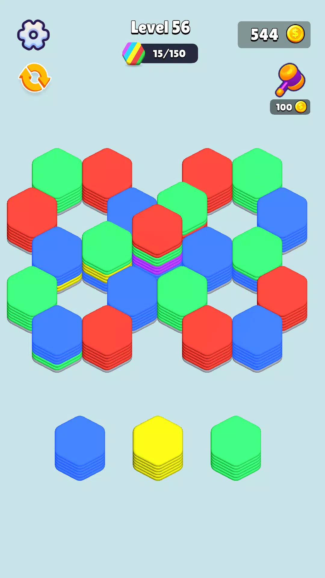 Stack Hexa Sort: Puzzle Match screenshot 2