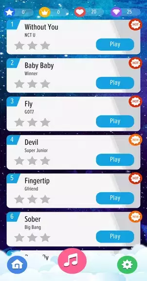 Kpop Piano Magic Tiles Offline - All Korean Song স্ক্রিনশট 3