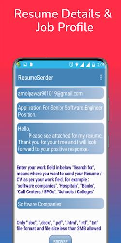 Resume Sender - CV Send Resume screenshot 3