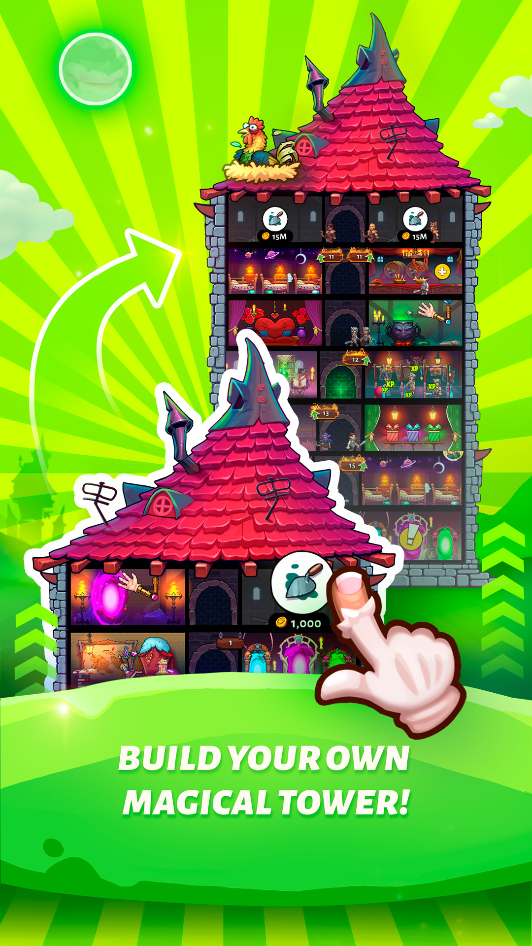 Idle Magic Tower: Heroes স্ক্রিনশট 1