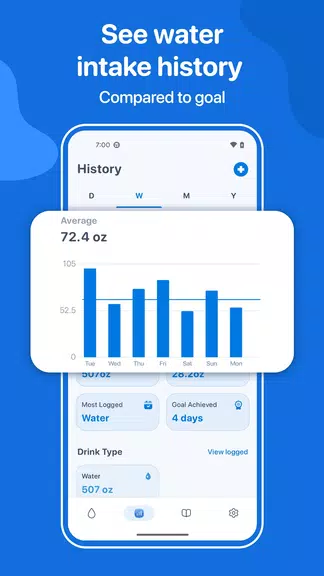 Water Tracker: WaterMinder app ဖန်သားပြင်ဓာတ်ပုံ 2