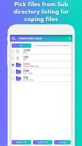 Transfer phone to SD Card – Fi экрана 3