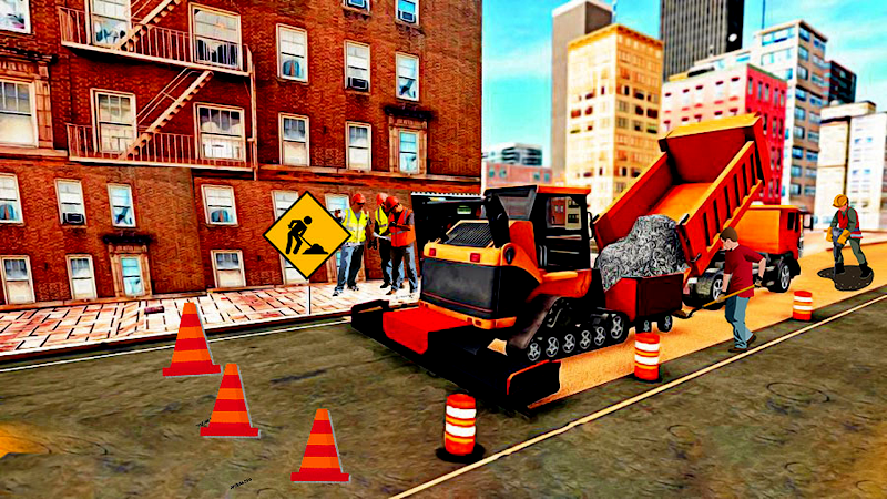 Highway road construction game zrzut ekranu 3