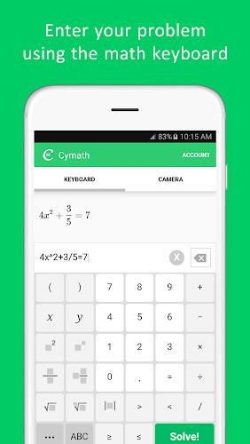Cymath - Solucionador de Probl captura de pantalla 